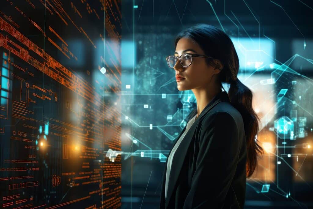 Las mejores estrategias para conectar con tus clientes en el marketing digital 1 escena persona negocios trabajando trabajo oficina futurista 23 2151003680